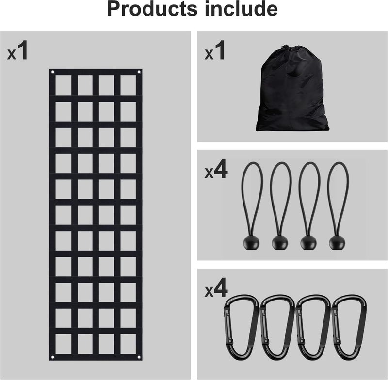 Wingsflee Tailgate Net for Most Mid Size Truck - Cargo Net Compatible with Ford, Chevy, Dodge,Ram - Tail Gate Extender Nets for Pickup Truck Bed (50" x 15") - Image 3